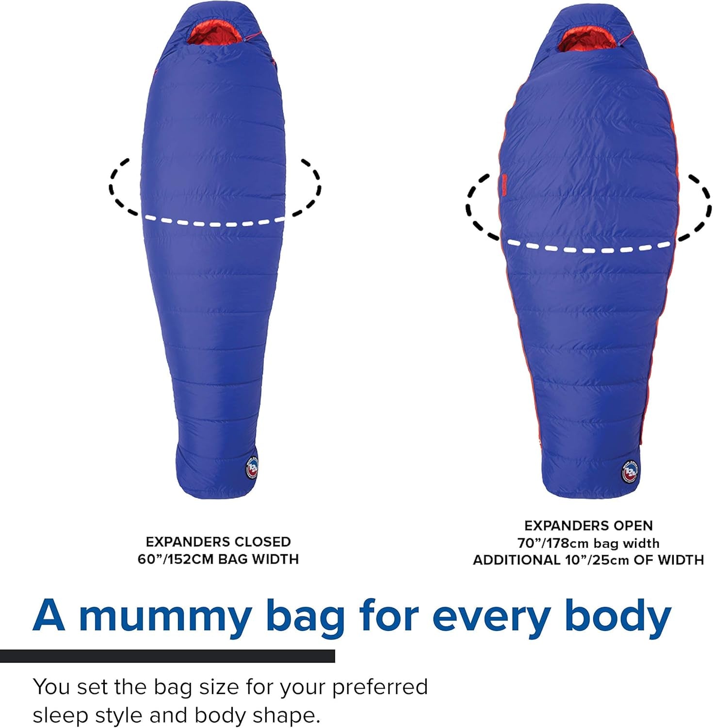 Women'S Torchlight Expandable down Mummy Sleeping Bag