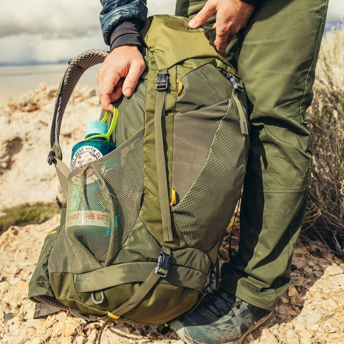 Stout 45 Unisex Backpacking/Day Hiking Pack, Fennel Green