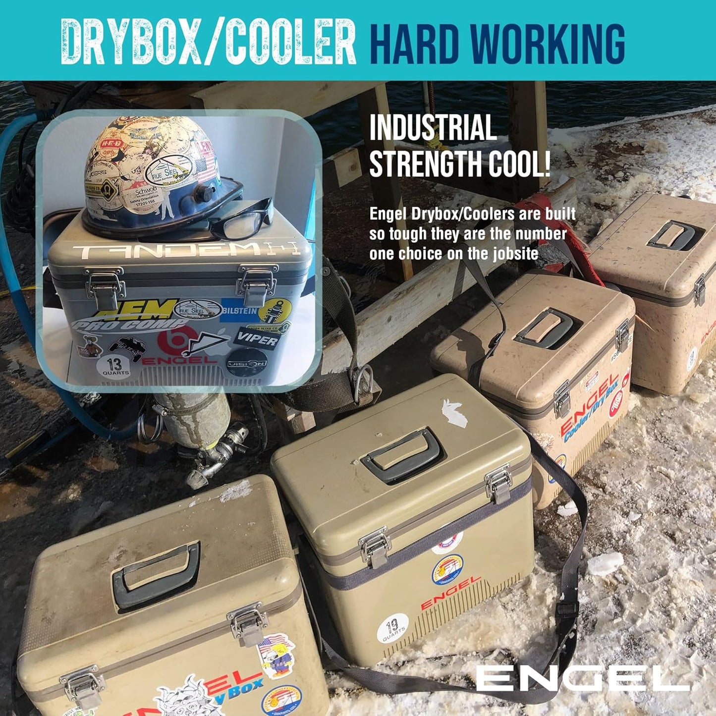 19Qt Leak-Proof, Air Tight, Drybox Cooler and Small Hard Shell Lunchbox for Men and Women