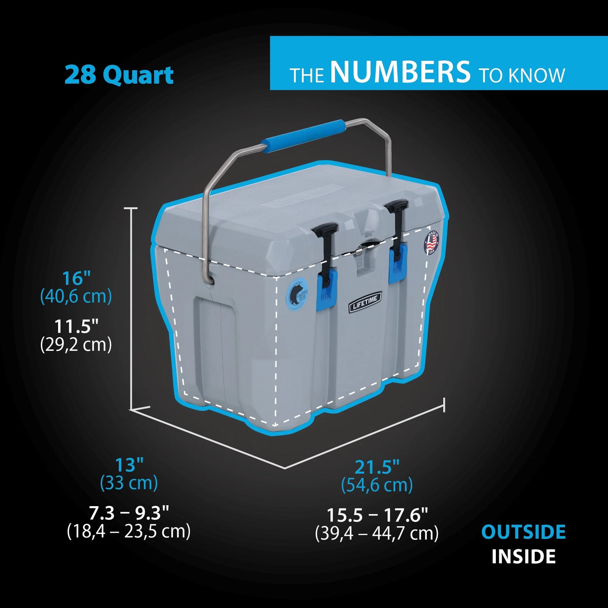 New 28 Qt. Capacity High Performance Polyethylene Cooler, White (91023)