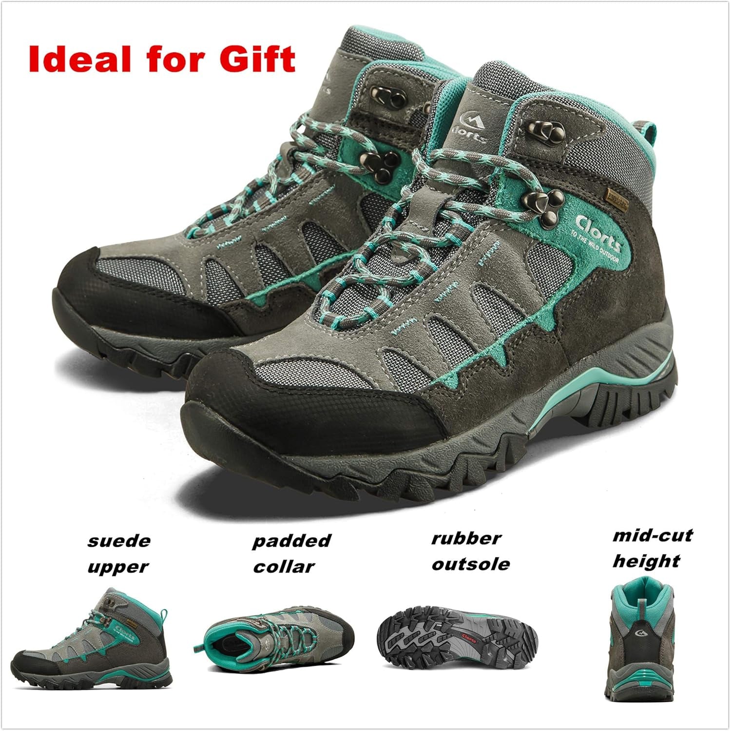 Women'S Hiker Waterproof Lightweight Hiking Camping Boot Outdoor High-Traction Grip Backpacking Shoe