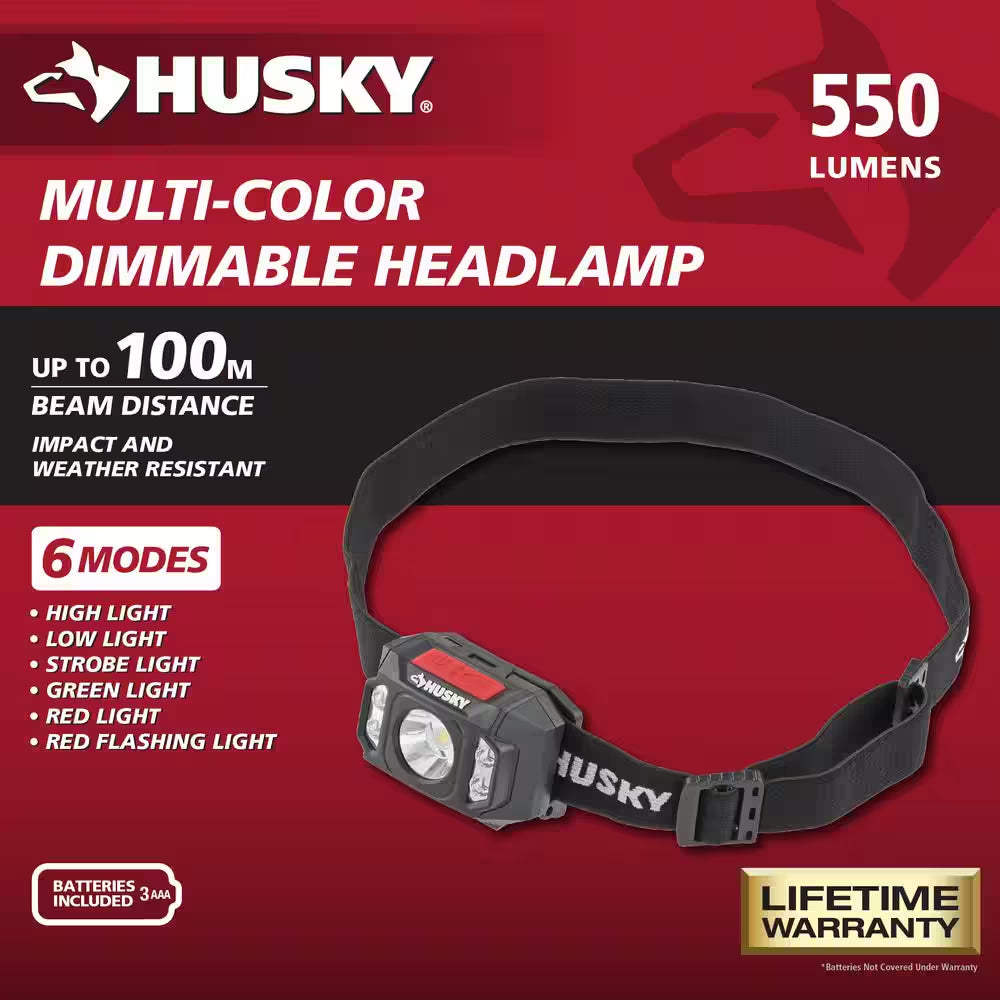 550 Lumens Compact Multi-Setting Dimmable Headlight