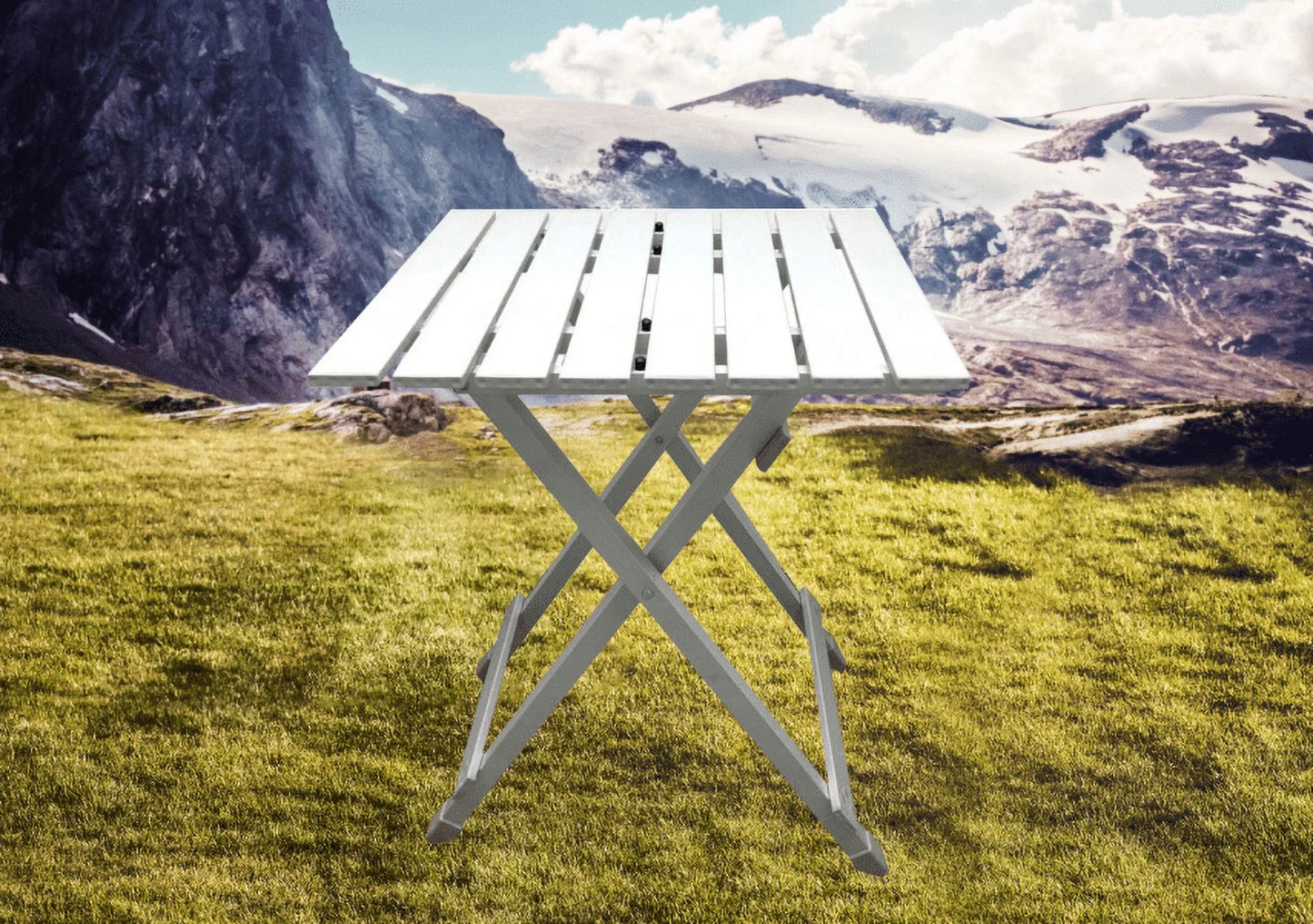 Aluminum Camping Table, Silver