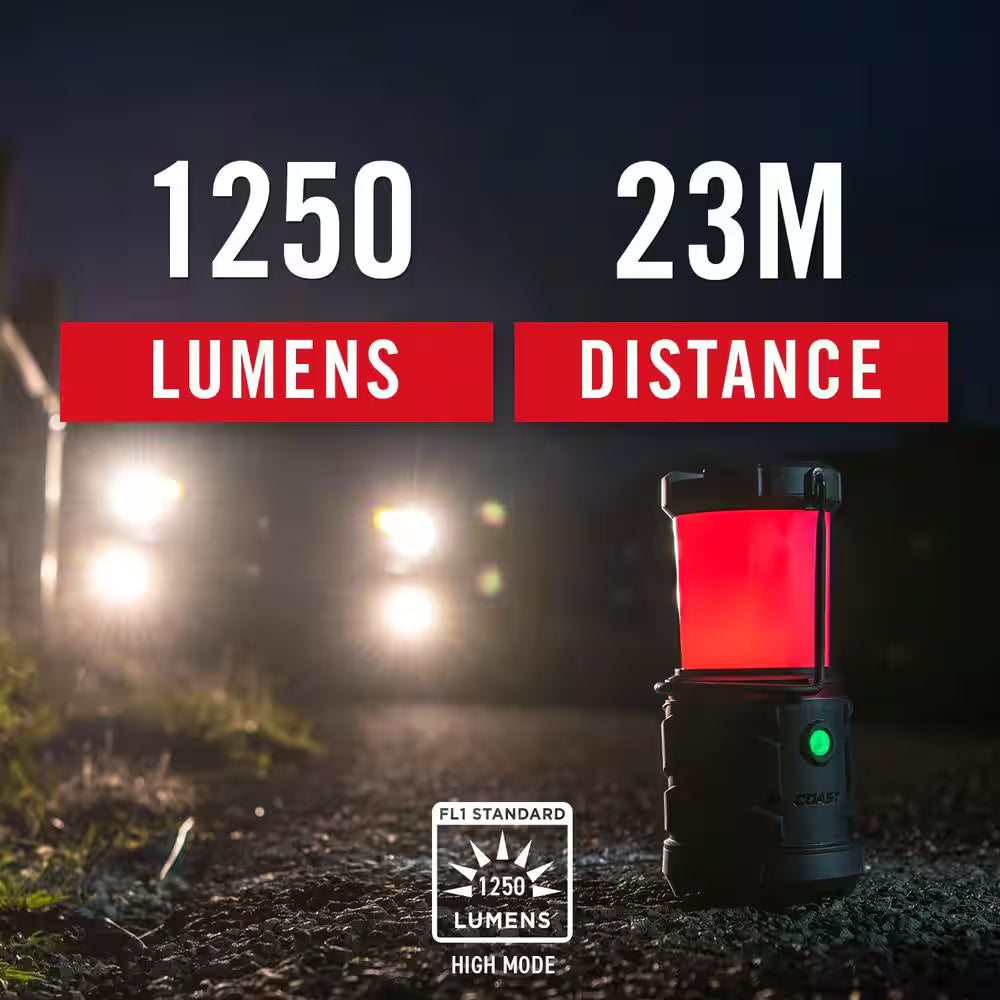 EAL26 1250 Lumens Alkaline Battery Dual Power Camping Lantern Flashlight