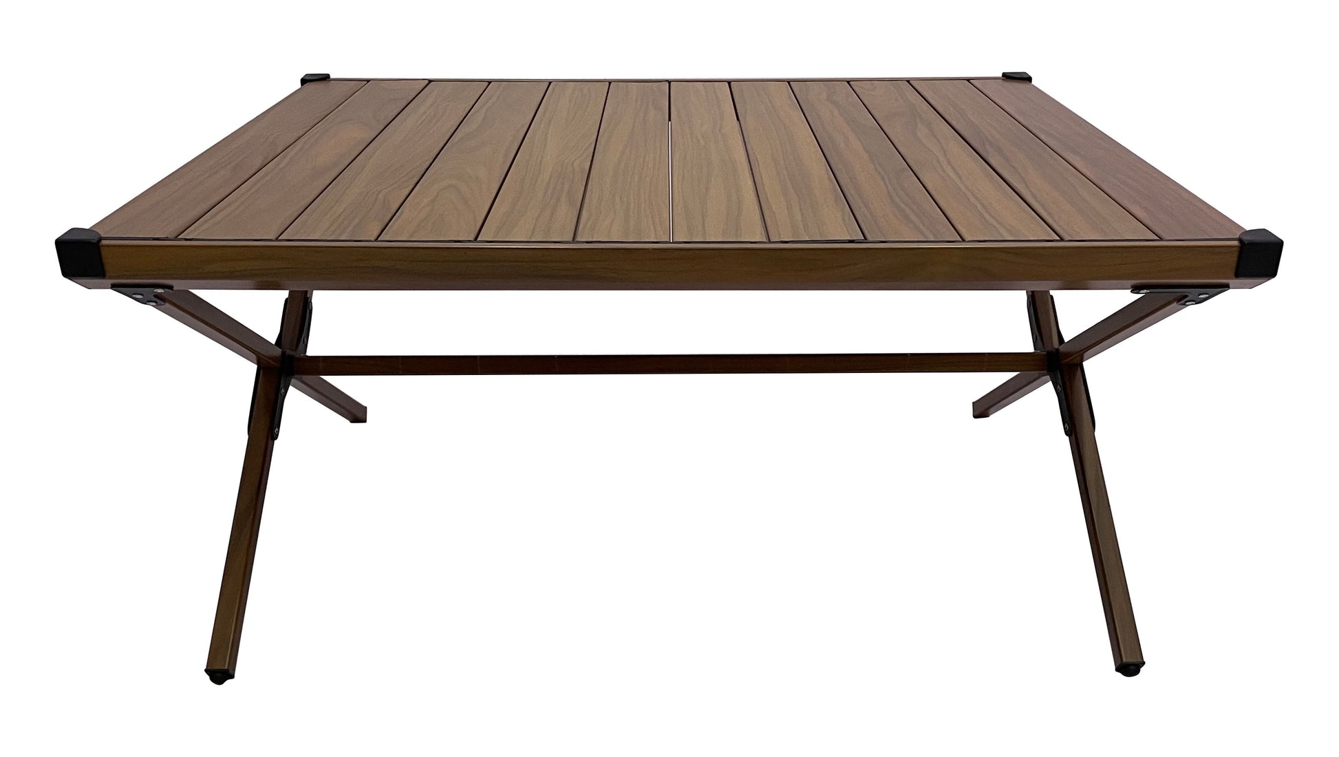 Aluminum Roll-Top Camping Table, Dark Brown