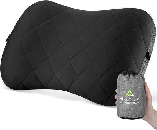 Camping Pillow with Removable Cover - Ultralight Inflatable Pillow for Neck Lumbar Support - Upgrade Backpacking Pillow - Washable Travel Air Pillows for Camping, Hiking, Backpacking