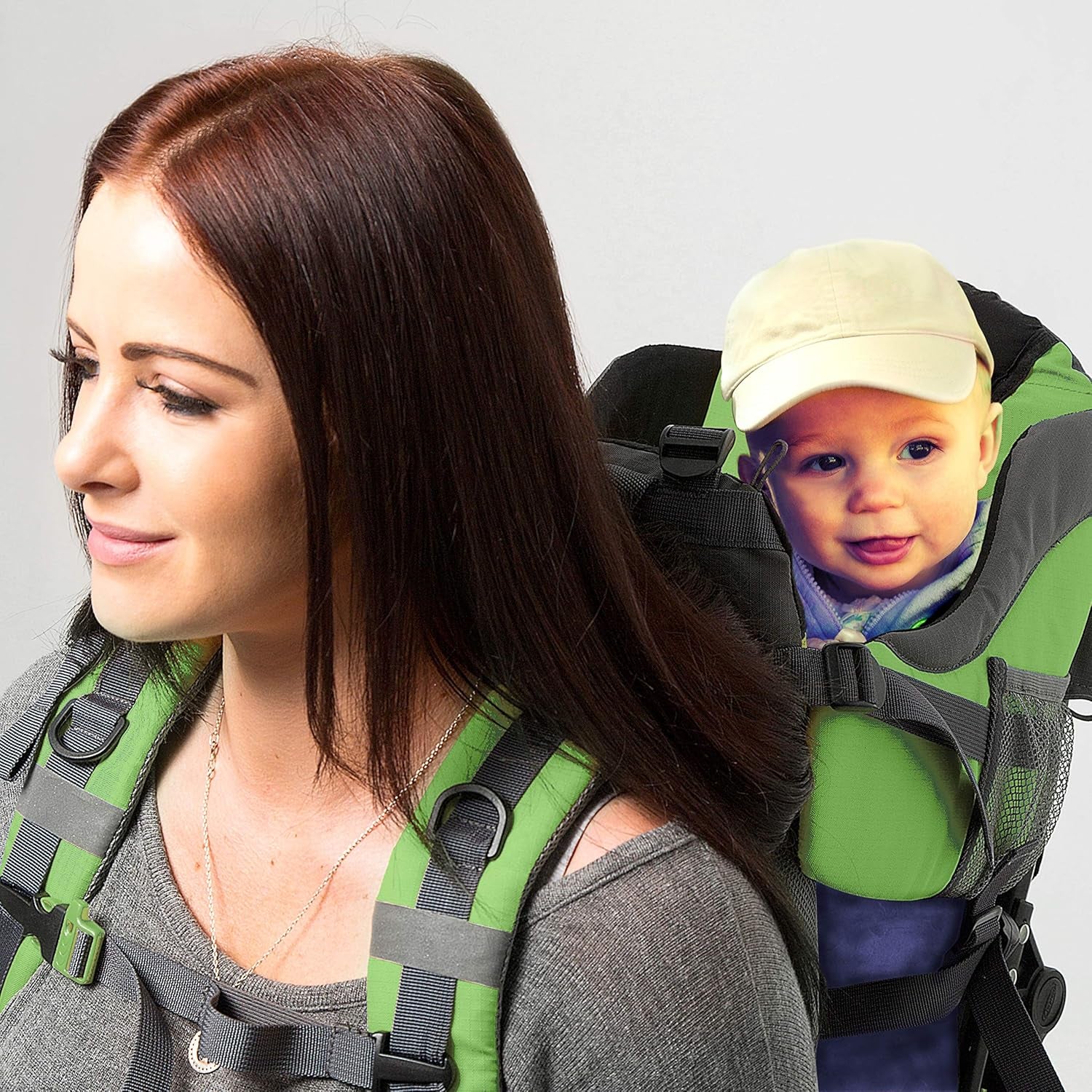 Hiking Baby Carrier Backpack - Comfortable Toddler/Baby Backpack Carrier System with Diaper Change Pad, Insulated Pocket + Rain and Sun Hood to Protect Your Child