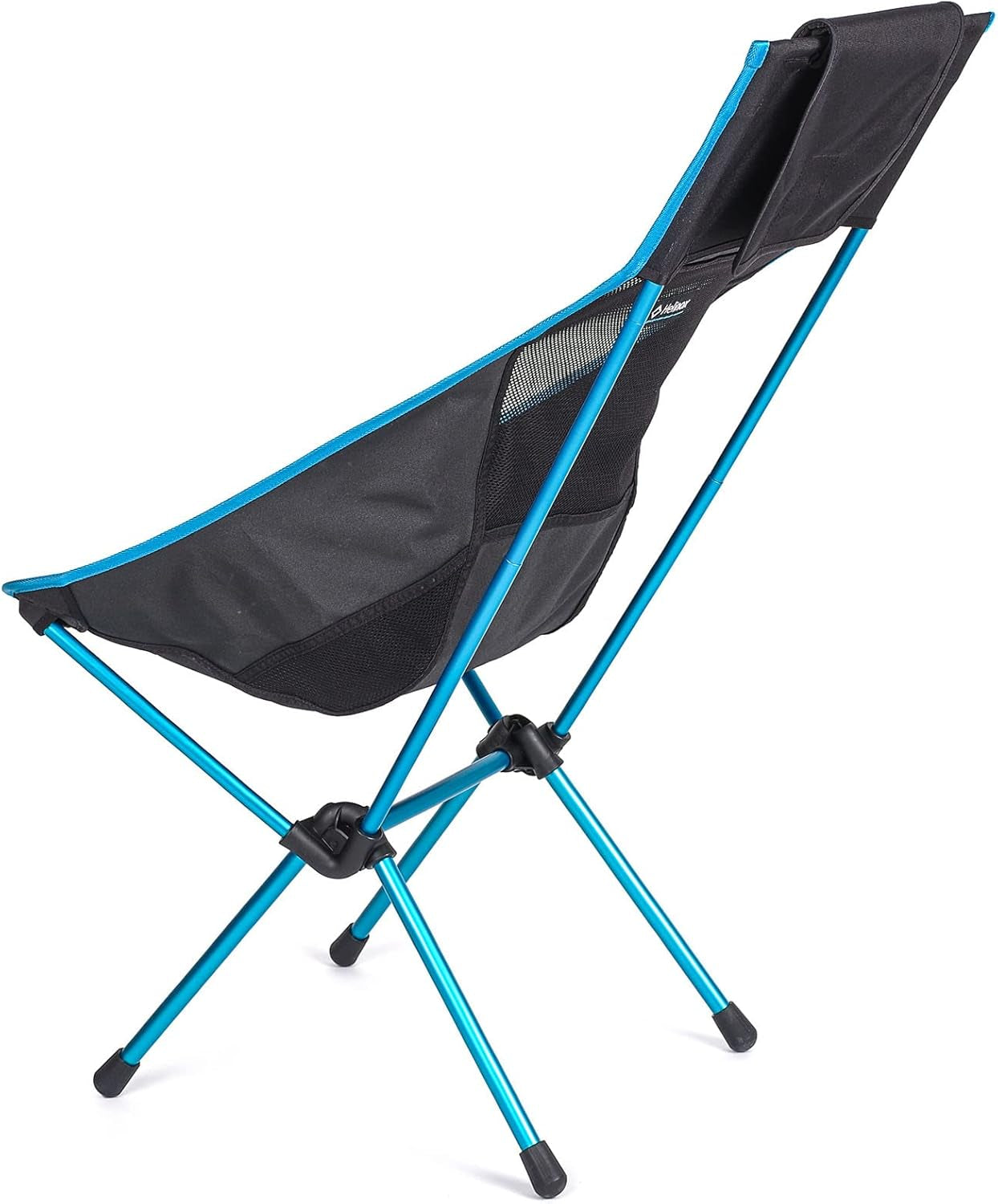 Sunset Chair Lightweight, High-Back, Compact, Collapsible Camping Chair, Black, with Pockets