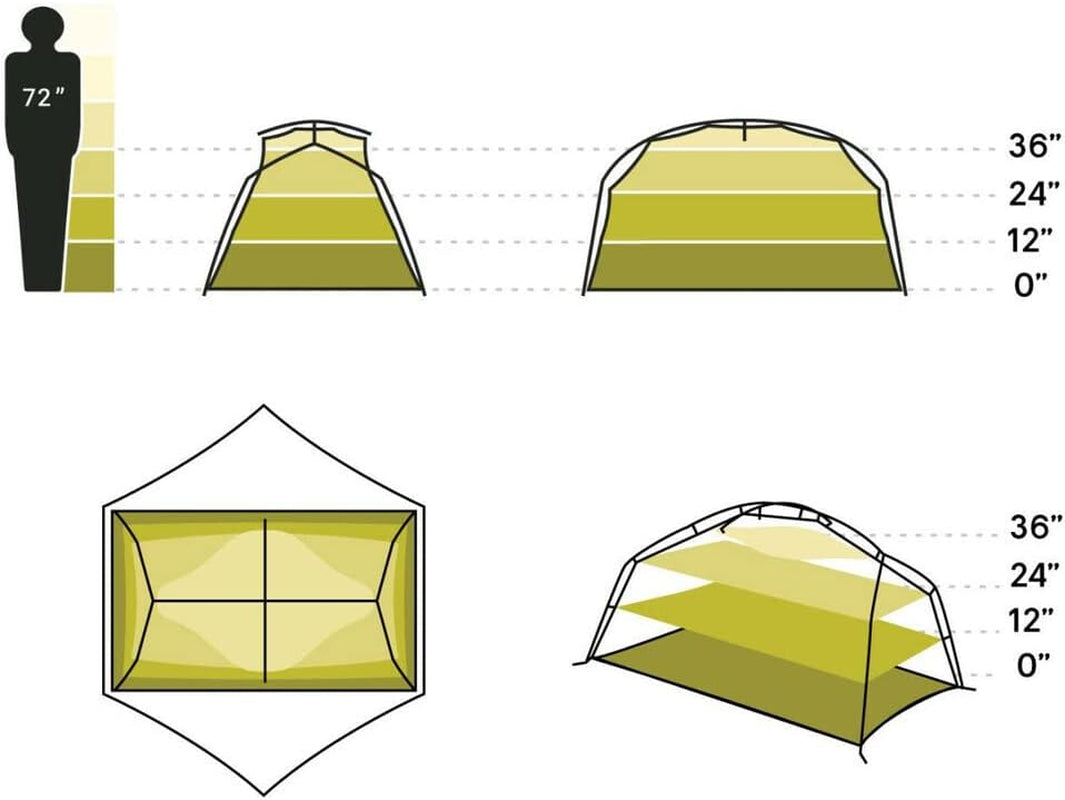 NEMO Aurora 2P Tent (Green Nova) & Footprint