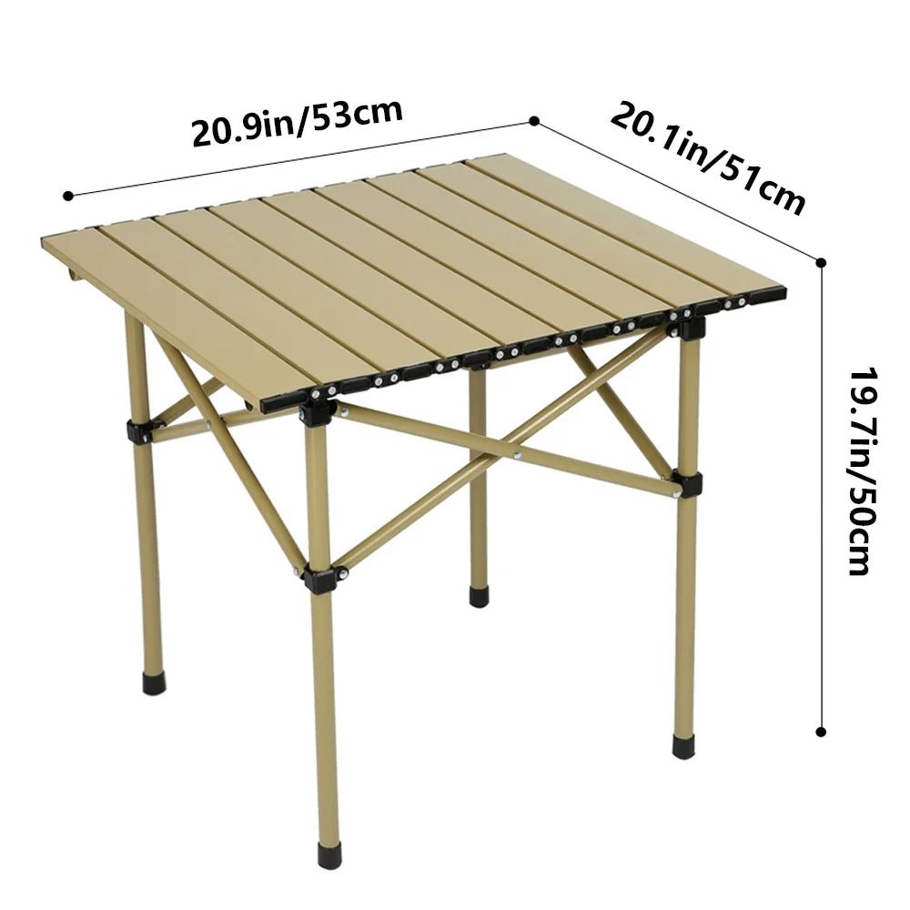 Folding Camping Table, Beach Table for Sand, Foldable Side Table, Foldable Portable Camping Table, Folding Camp Table Aluminum Foldable Camping Table for Outdoor Cooking Picnic Grilling