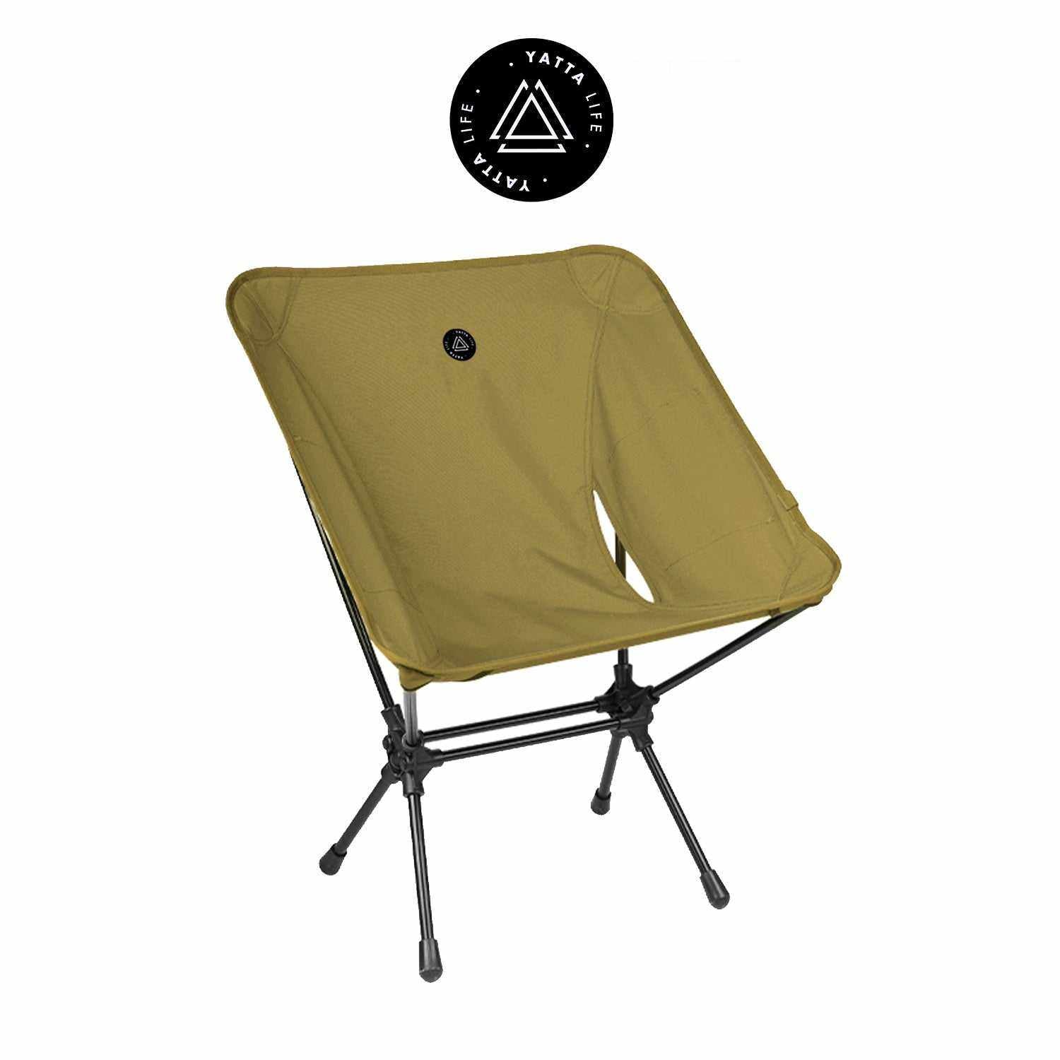 Low Back Ultralight Folding Camping Chairs with Storage Pouch - Black