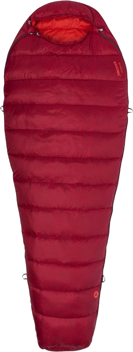 Micron 40 Sleeping Bag | Water-Resistent, Packable, Breathable, Sienna Red/Tomato, Regular