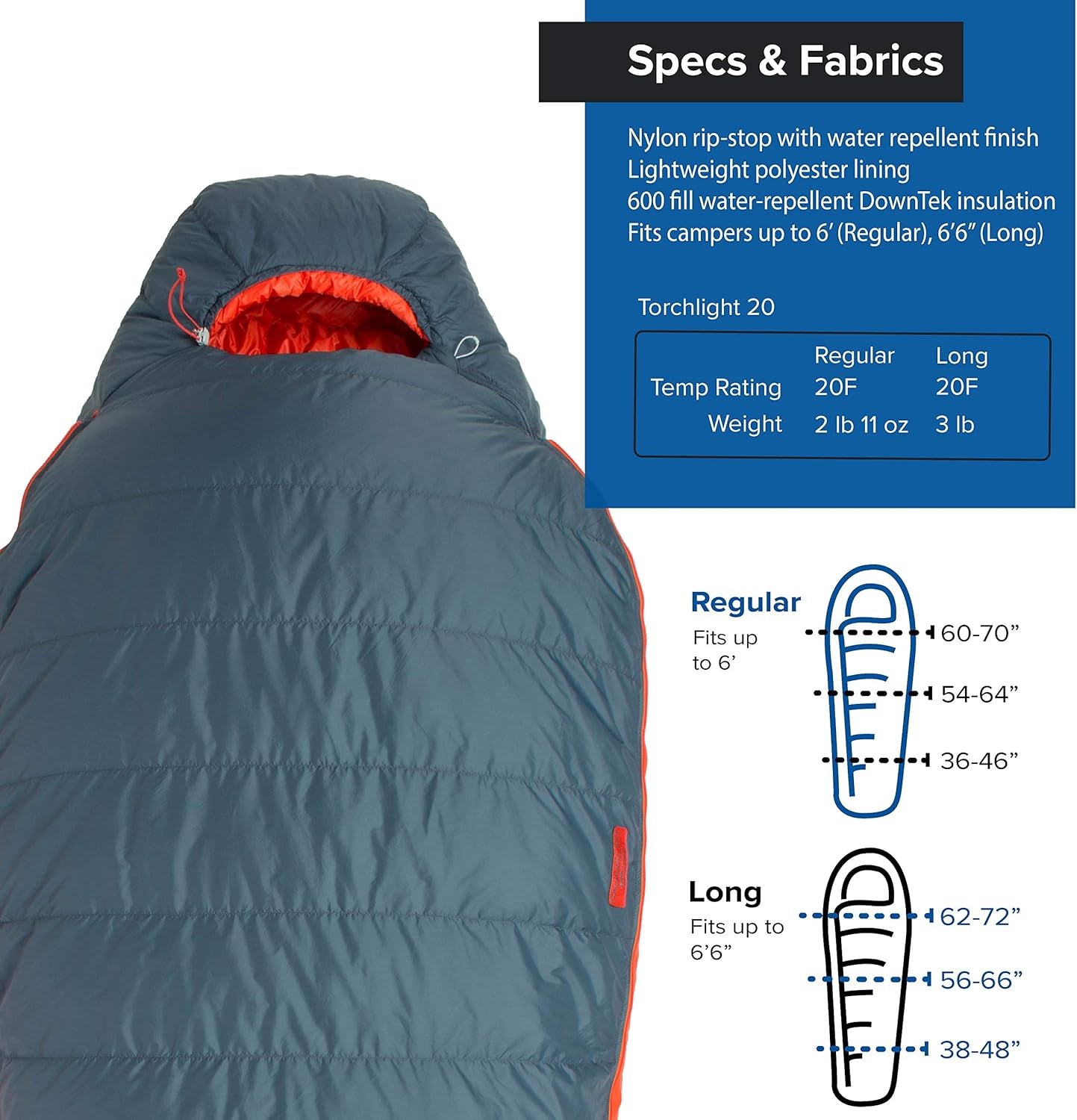 Torchlight Sleeping Bag: 20F Down