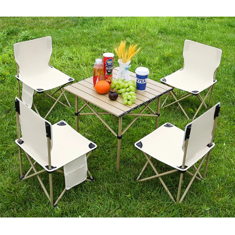 Folding Camping Table, Beach Table for Sand, Foldable Side Table, Foldable Portable Camping Table, Folding Camp Table Aluminum Foldable Camping Table for Outdoor Cooking Picnic Grilling