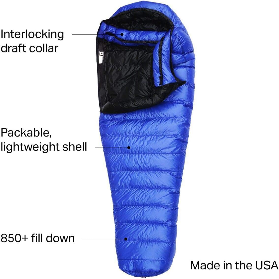 Ultralite 20 Degree Sleeping Bag Royal Blue 5FT 6IN / Left Zip