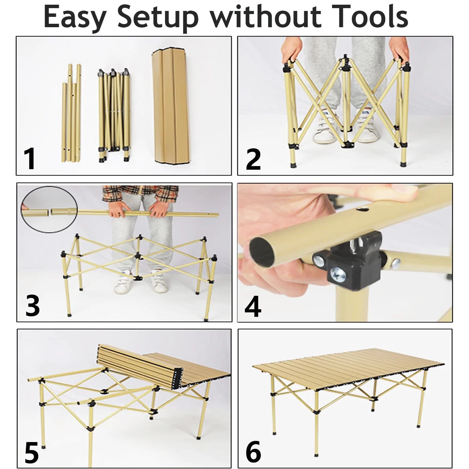 Folding Camping Table, Beach Table for Sand, Foldable Side Table, Foldable Portable Camping Table, Folding Camp Table Aluminum Foldable Camping Table for Outdoor Cooking Picnic Grilling