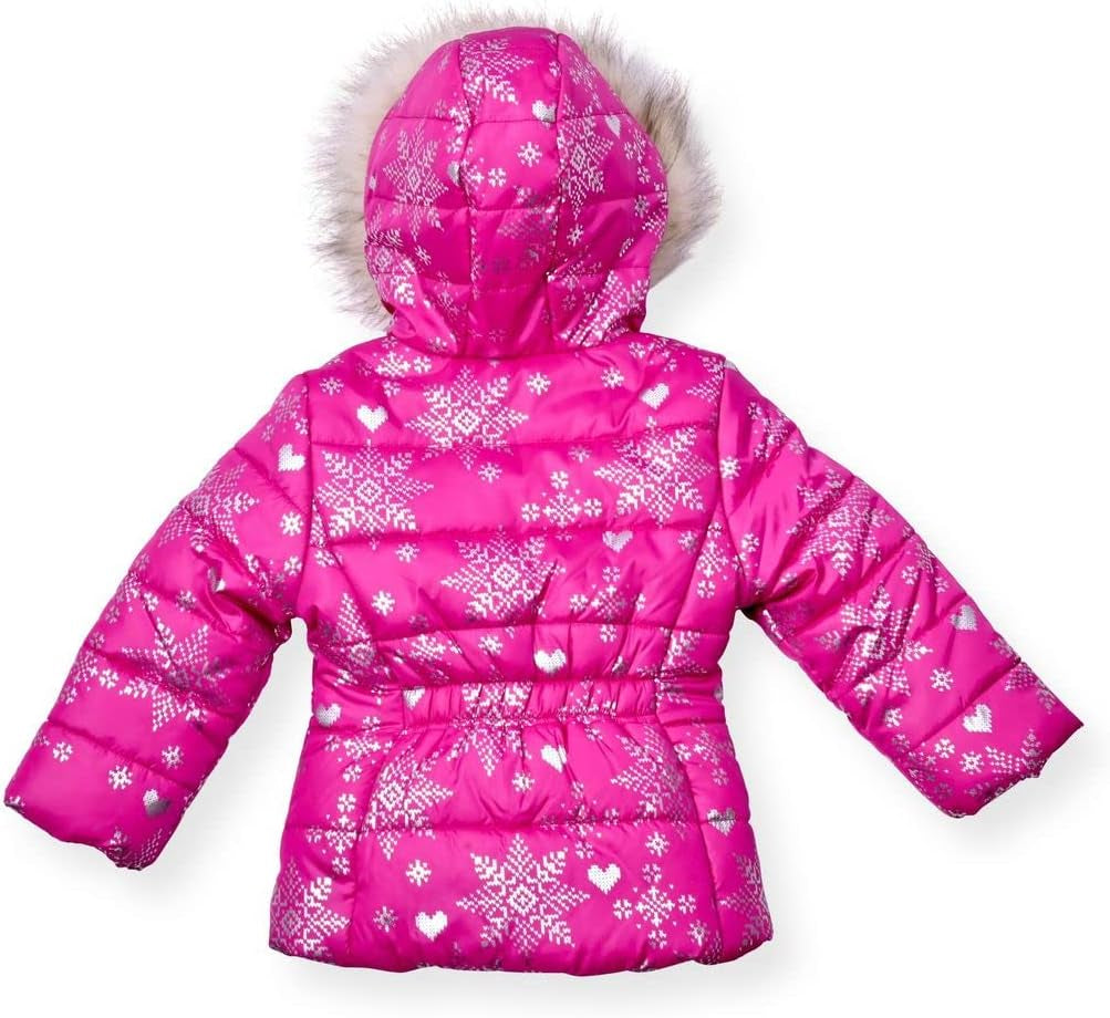 Little Girls Bib Snow Pants and Ski Jacket Water-Resistant Snowsuit for Kids Winter Jacket for Girls