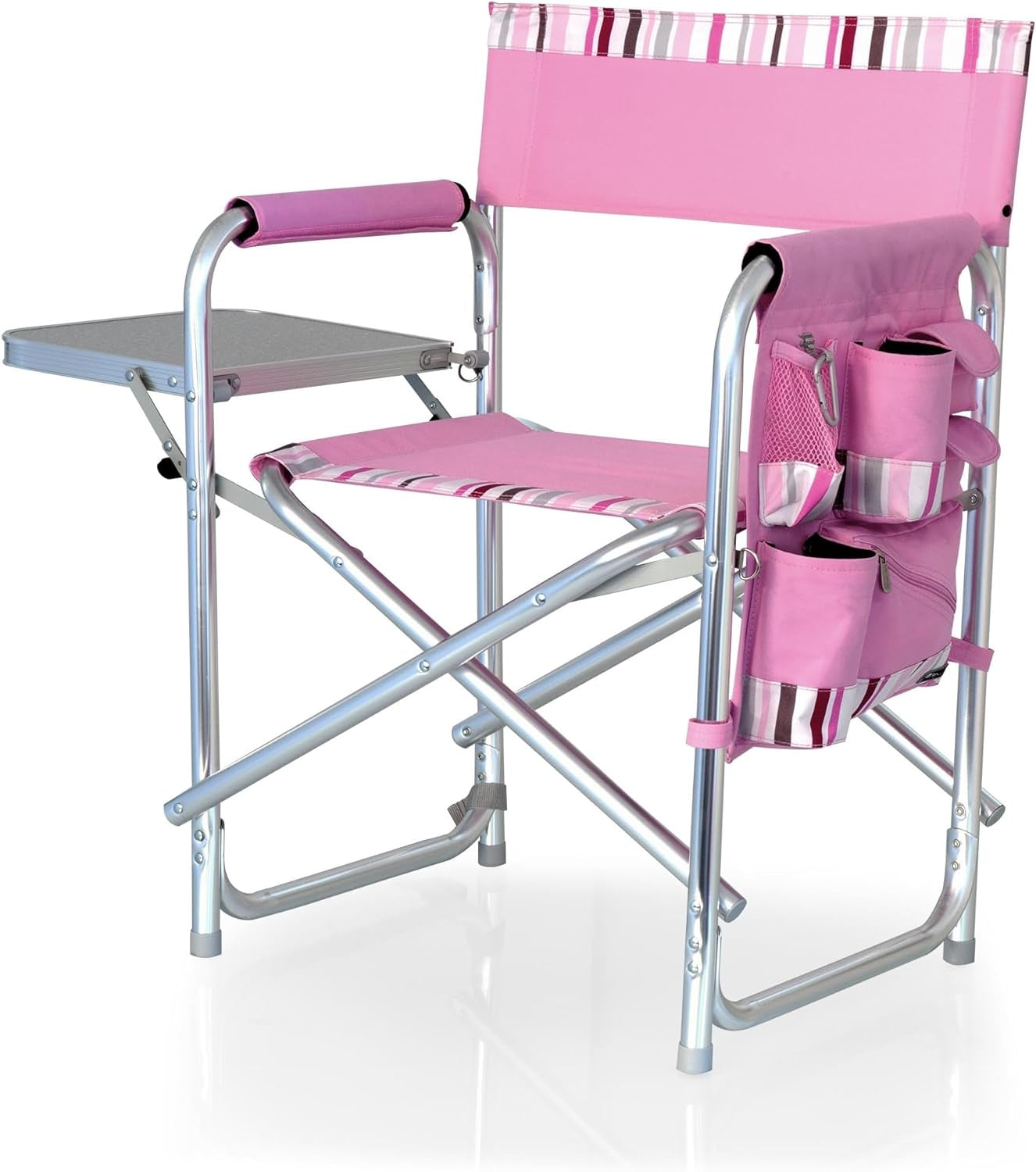 ONIVA - a  Brand - Sports Chair with Side Table, Beach Chair, Camp Chair for Adults, (Pink)