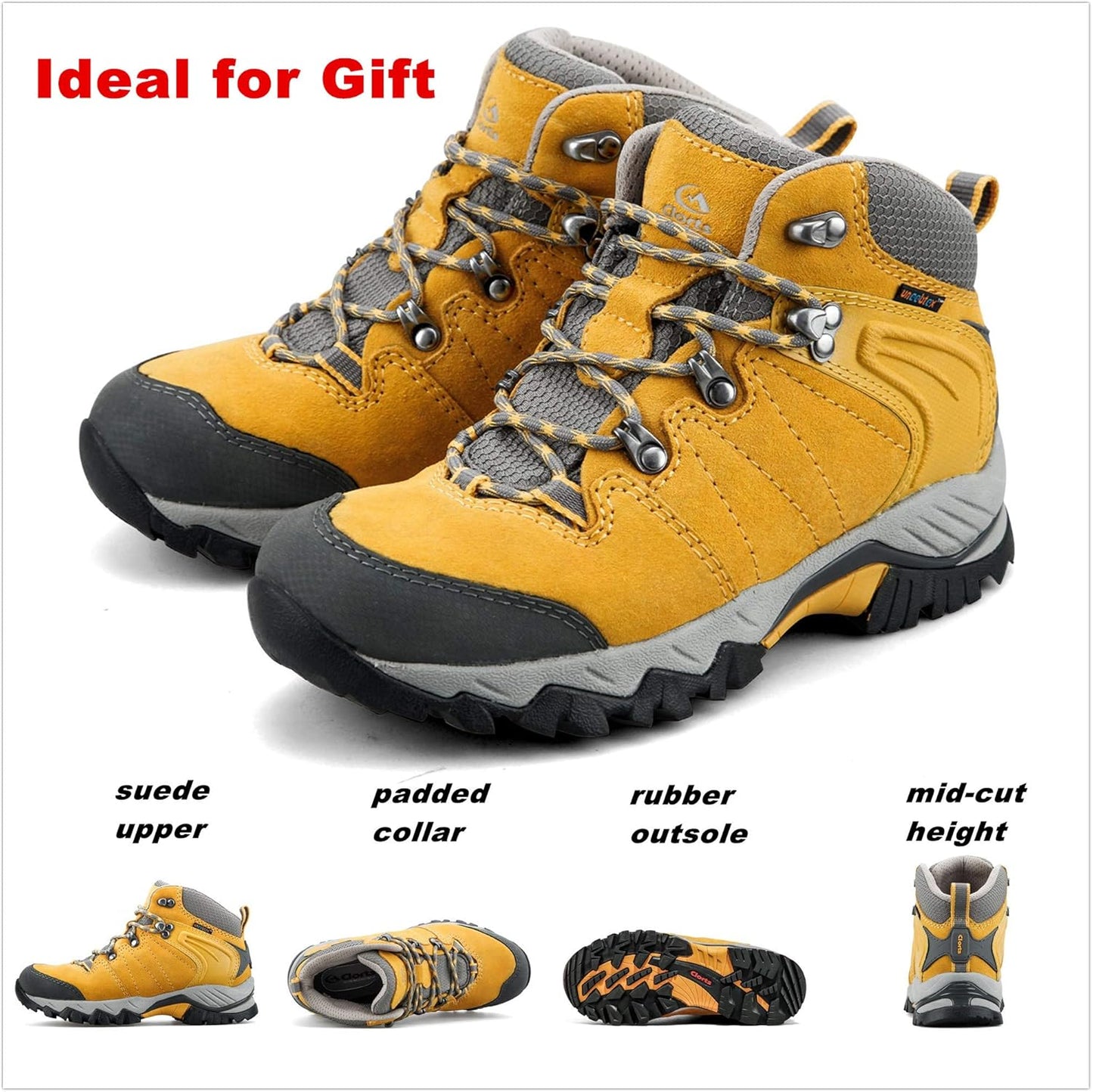 Women'S Hiker Waterproof Lightweight Hiking Camping Boot Outdoor High-Traction Grip Backpacking Shoe