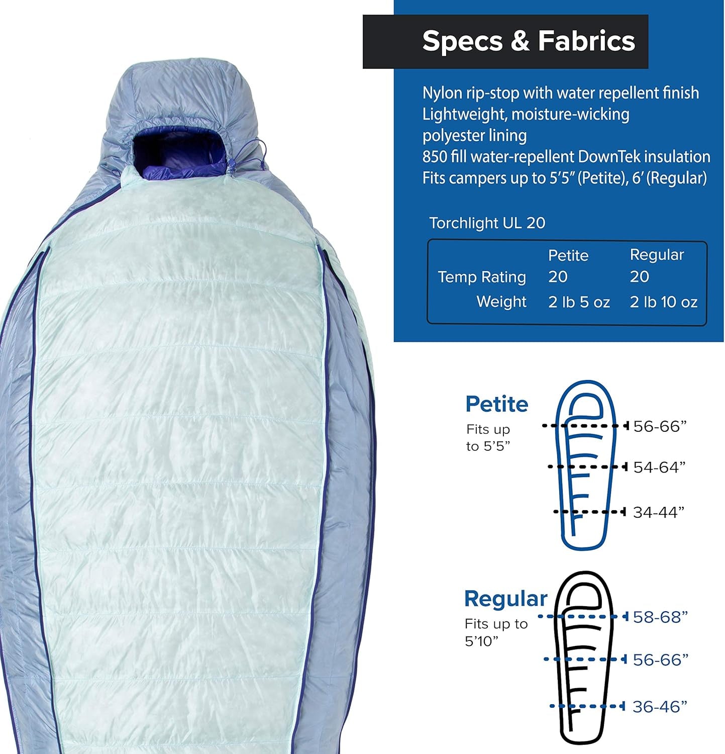 Women'S Torchlight UL Expandable down Mummy Sleeping Bag