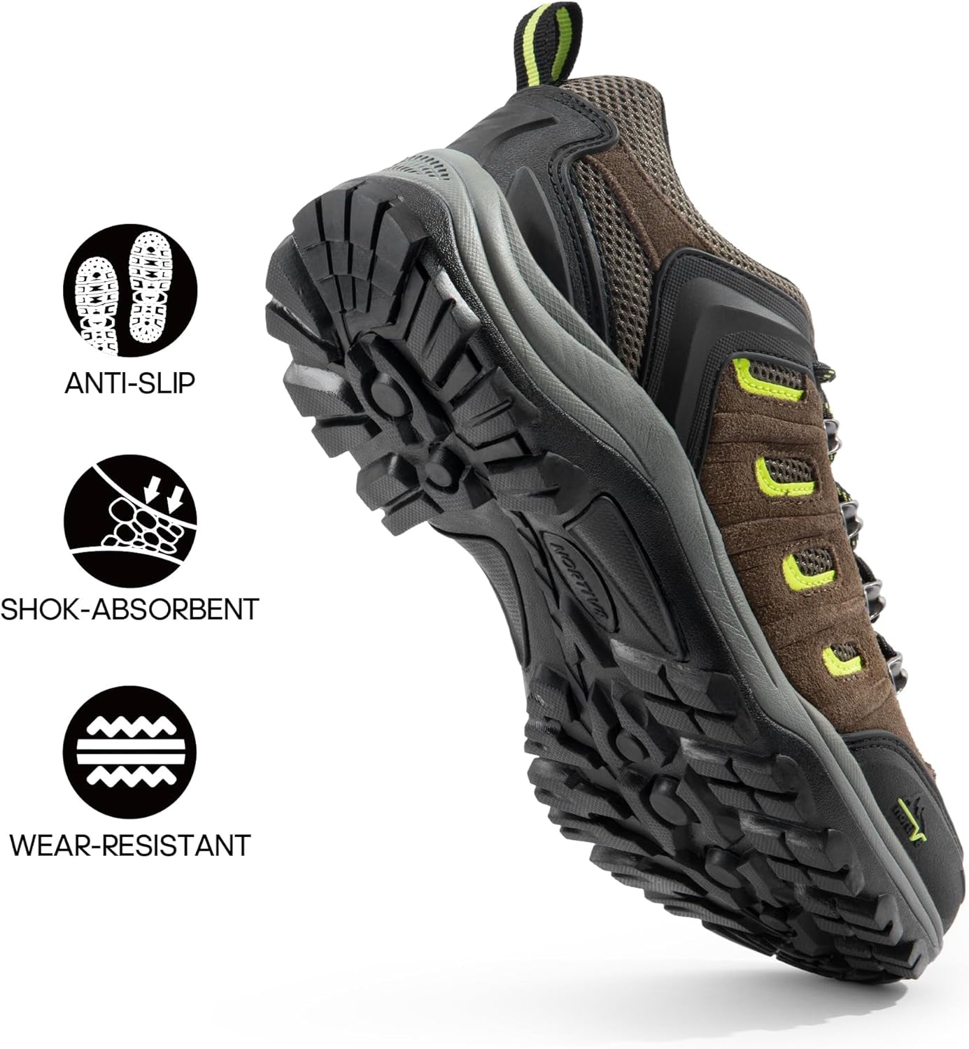 Men'S Waterproof Hiking Shoes Leather Low-Top Hiking Shoes for Outdoor Trailing Trekking Camping Walking Quest