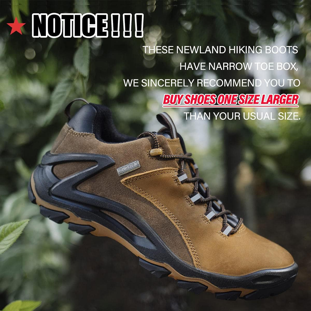 Farland Waterproof Hiking Shoes for Men, 4" Non-Slip Outdoor Trekking Shoes, Anti-Fatigue, Comfortable (KS252 KS253)