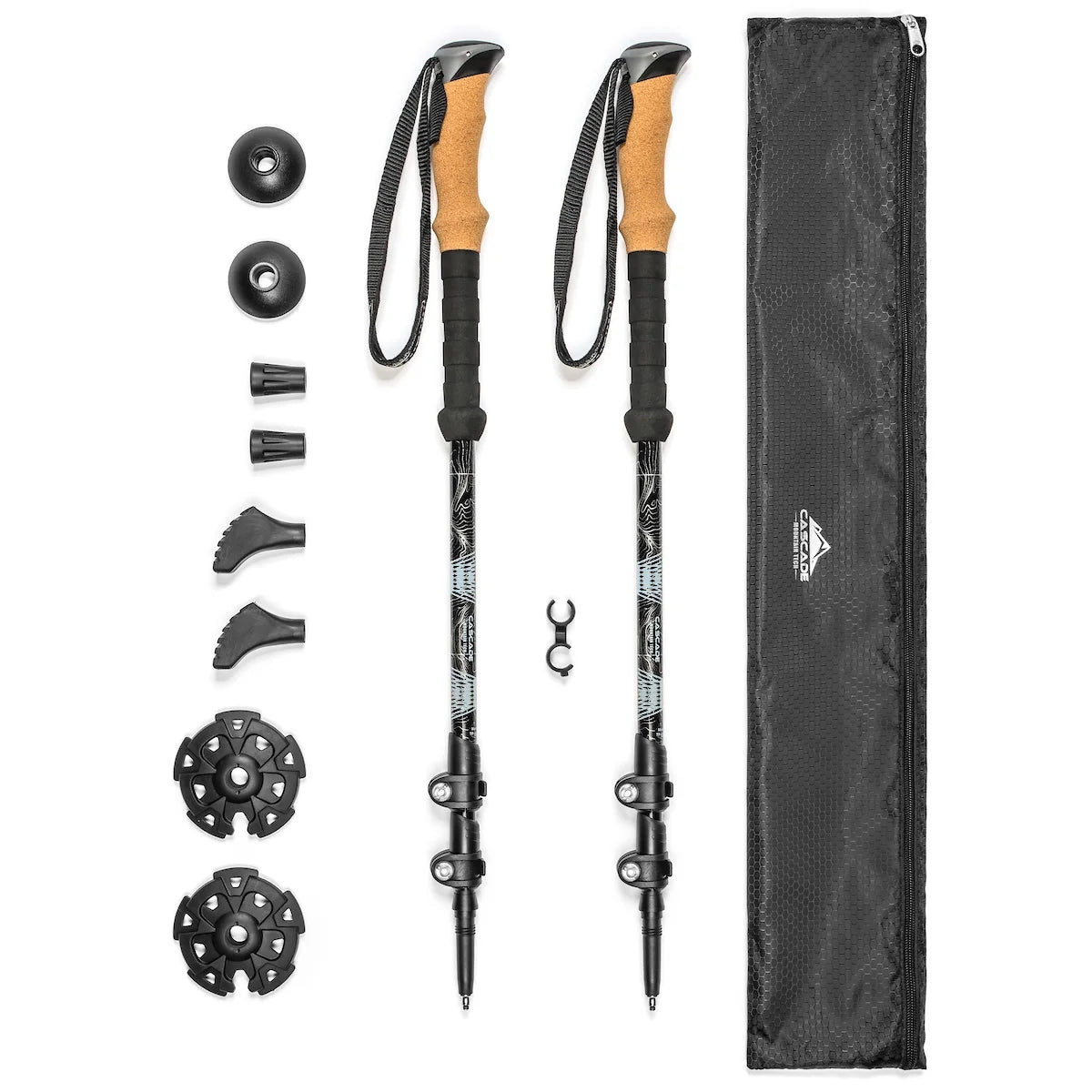 Aircraft-Grade Aluminum Quick Lock Trekking Poles with Cork Grip