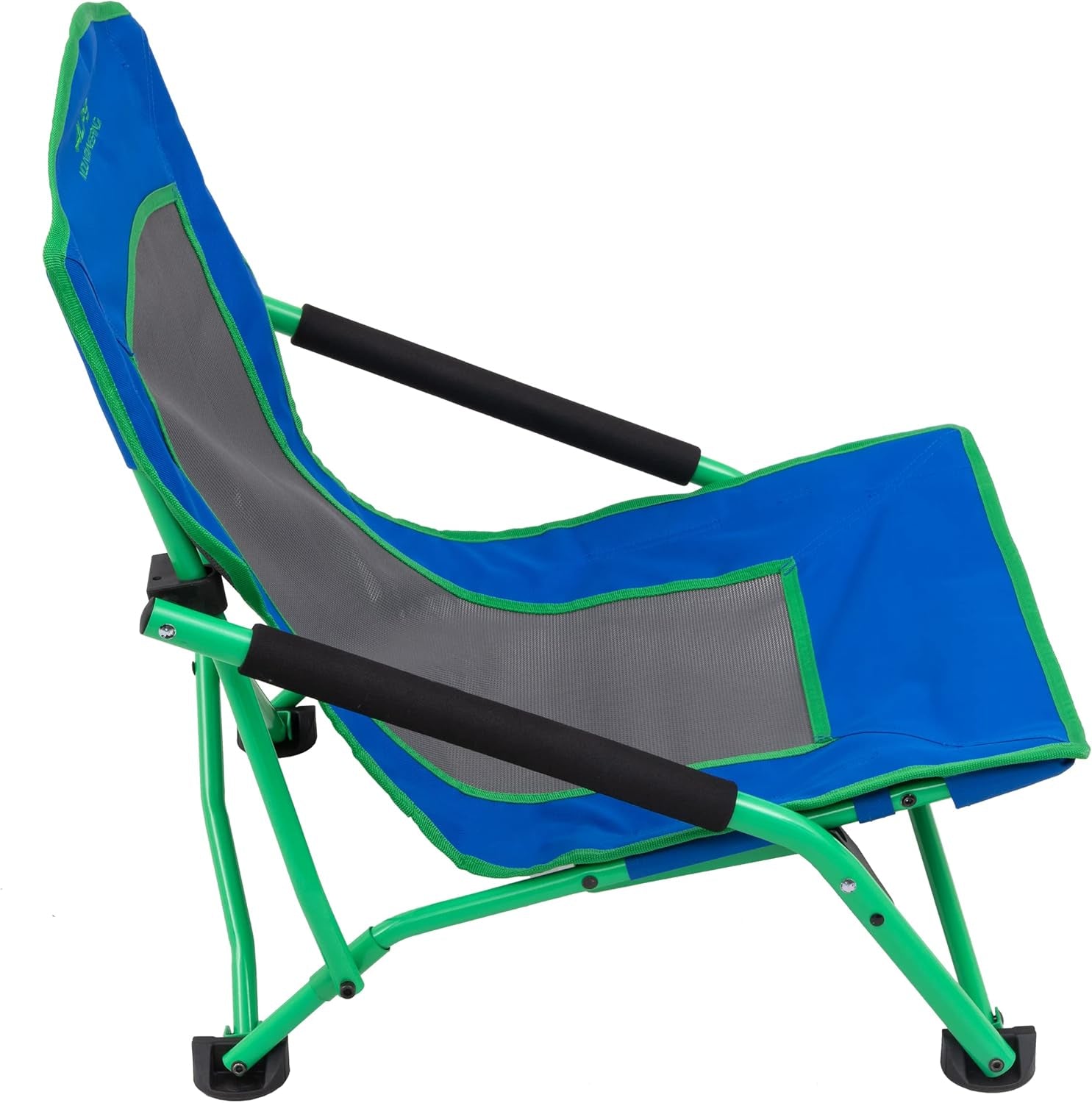 Rendezvous Low Camping Chairs for Adults with Arms, Cool Mesh Center, Powder Coated Steel Frame, Compact Folding Design and Carry Bag