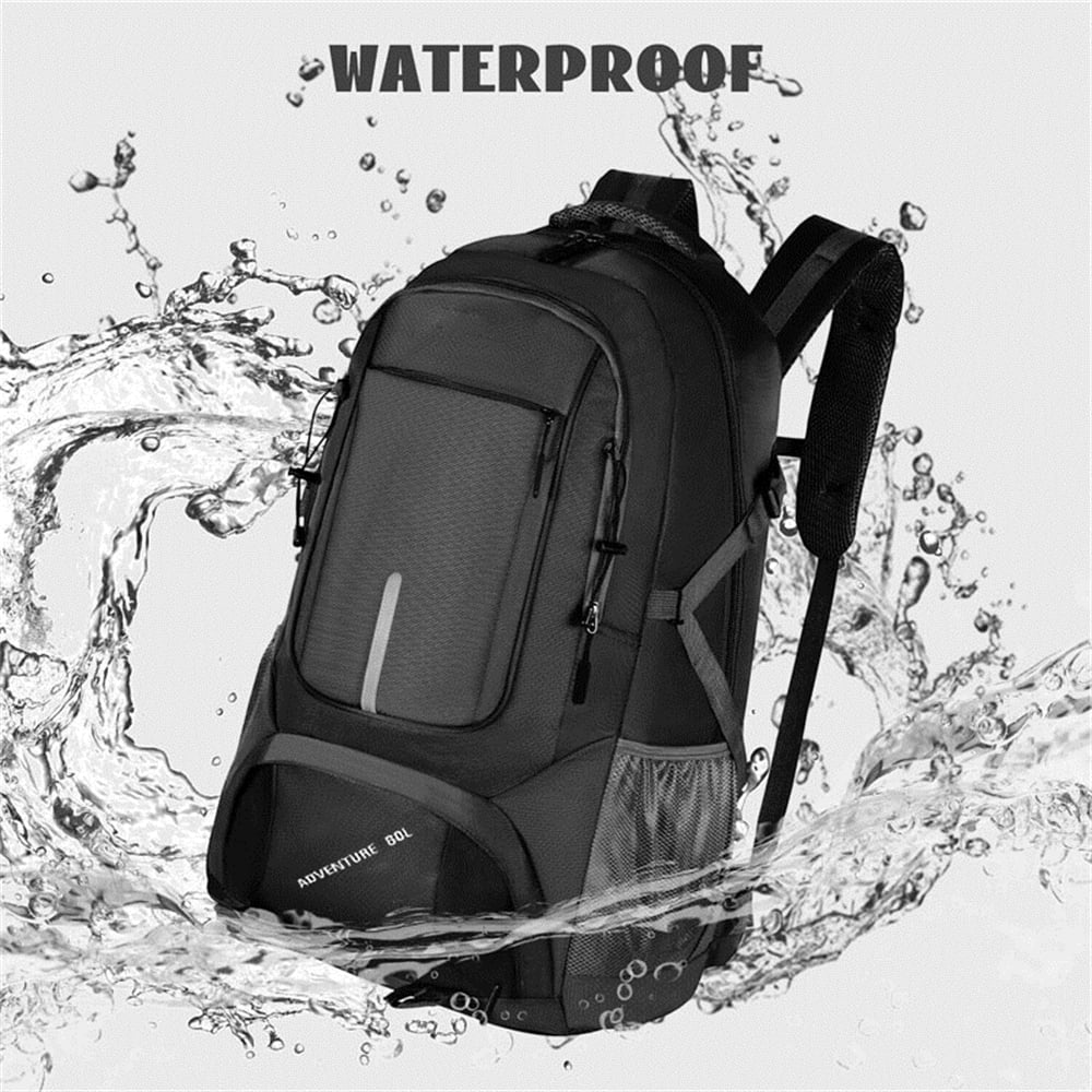 60L Bag, Hiking Backpacks for Adults, Travel Backpack, Climbing Hiking Bag, Black