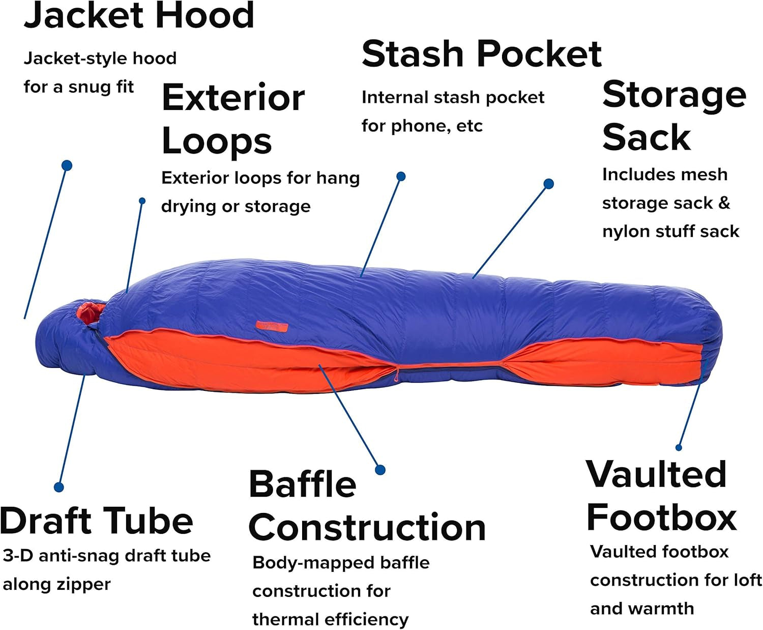 Women'S Torchlight Expandable down Mummy Sleeping Bag