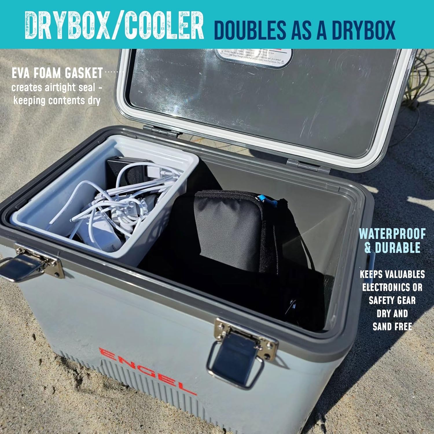 19Qt Leak-Proof, Air Tight, Drybox Cooler and Small Hard Shell Lunchbox for Men and Women