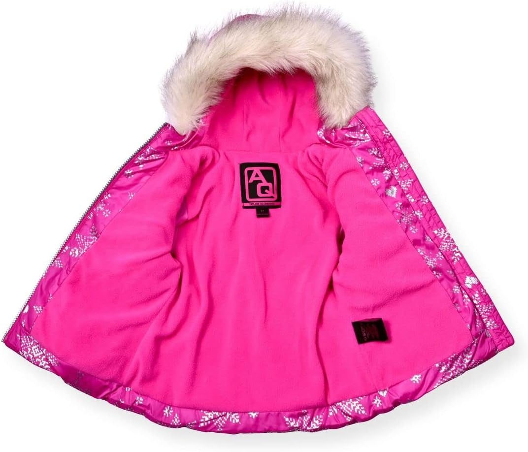 Little Girls Bib Snow Pants and Ski Jacket Water-Resistant Snowsuit for Kids Winter Jacket for Girls