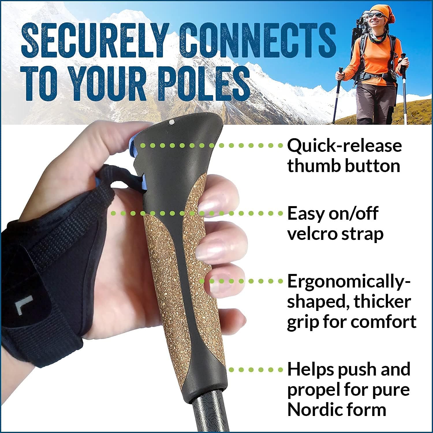 Ultralight Folding Walking Poles - Travel Ready - with Rubber Feet, Baskets, and Bag