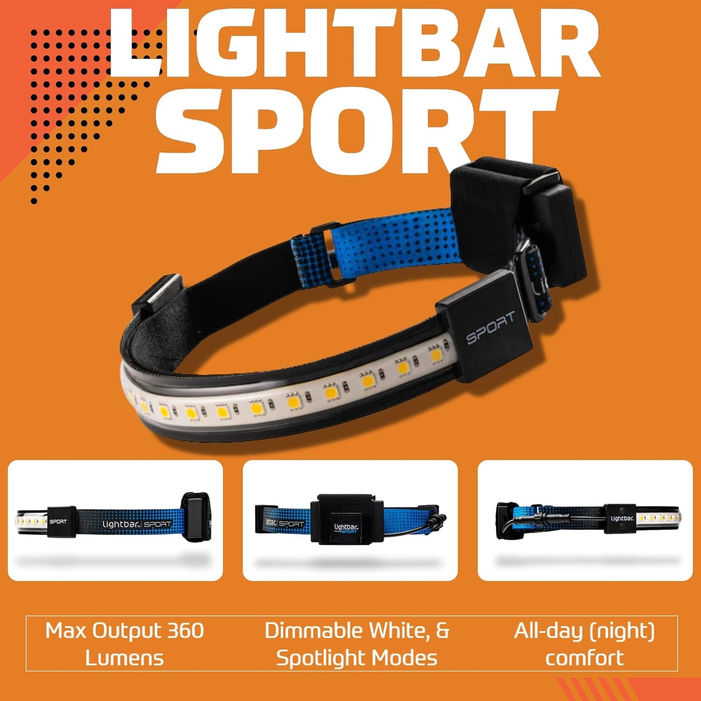 | LED Headlamp, 300 to 500 Lumens, Spot Light Mode and Red Light Modes Available on Select Models - Perfect for Camping Running Biking Fishing Construction