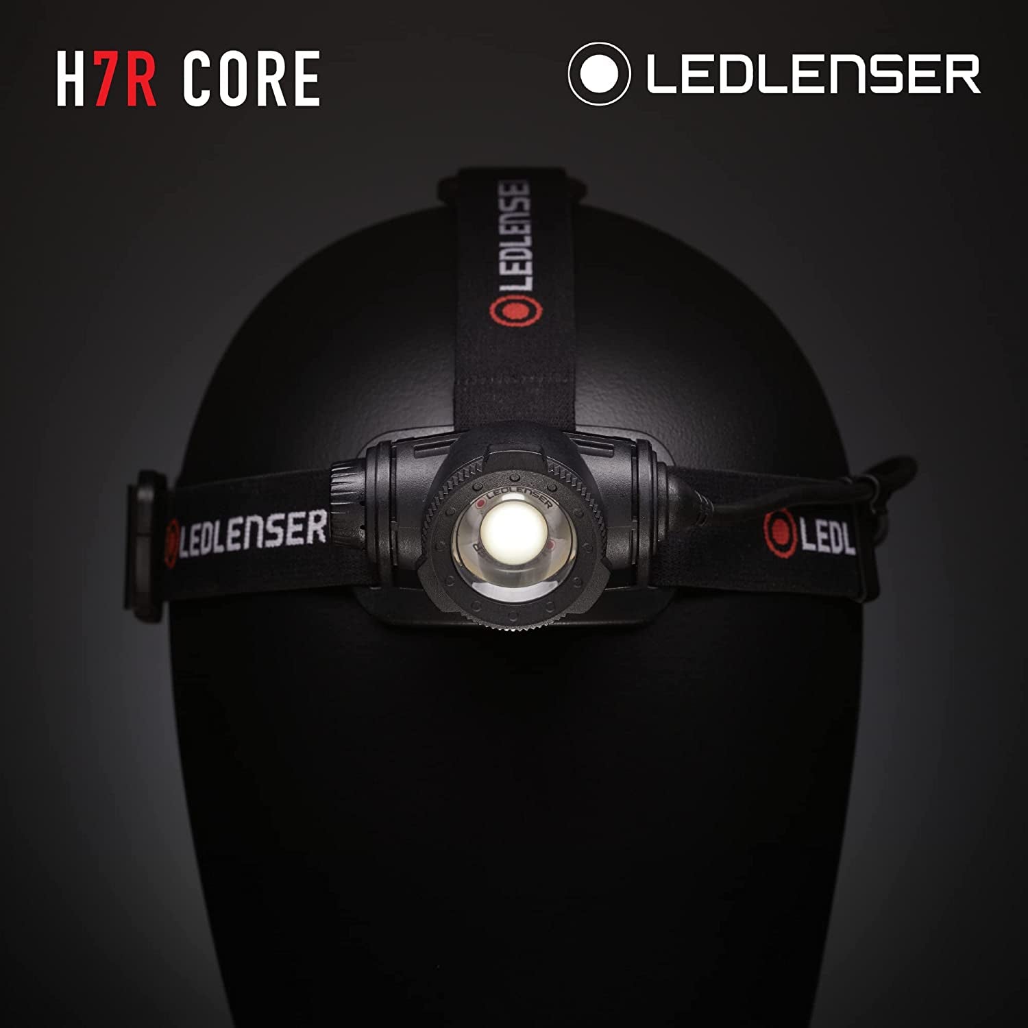 , H7R Core Rechargeable Headlamp, High Power LED, 1000 Lumens, Hands-Free Light for Home, Waterproof, Outdoor, Camping, and Emergency Use, Black