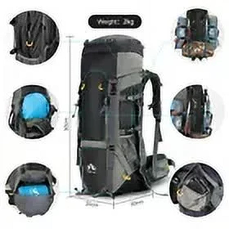 Camping Backpacks 70L with Internal Frame Hiking Backpack Waterproof Lightweight