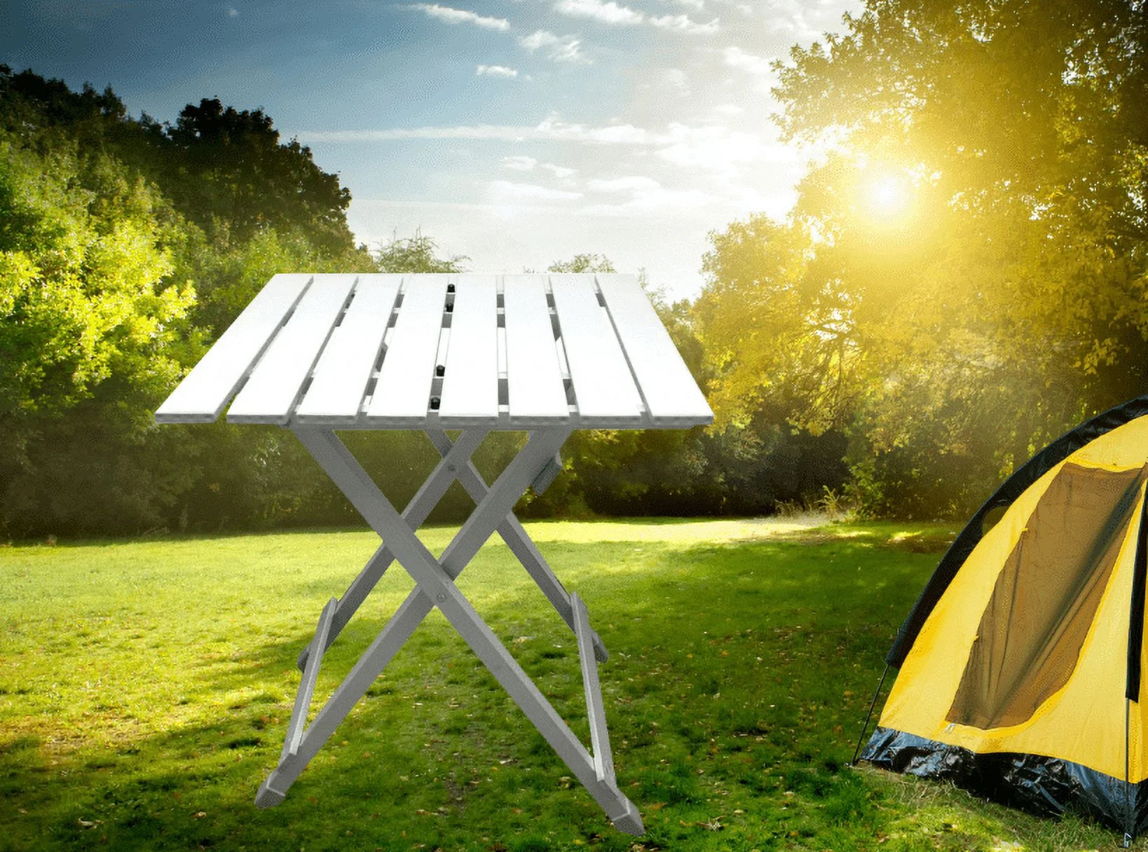 Aluminum Camping Table, Silver