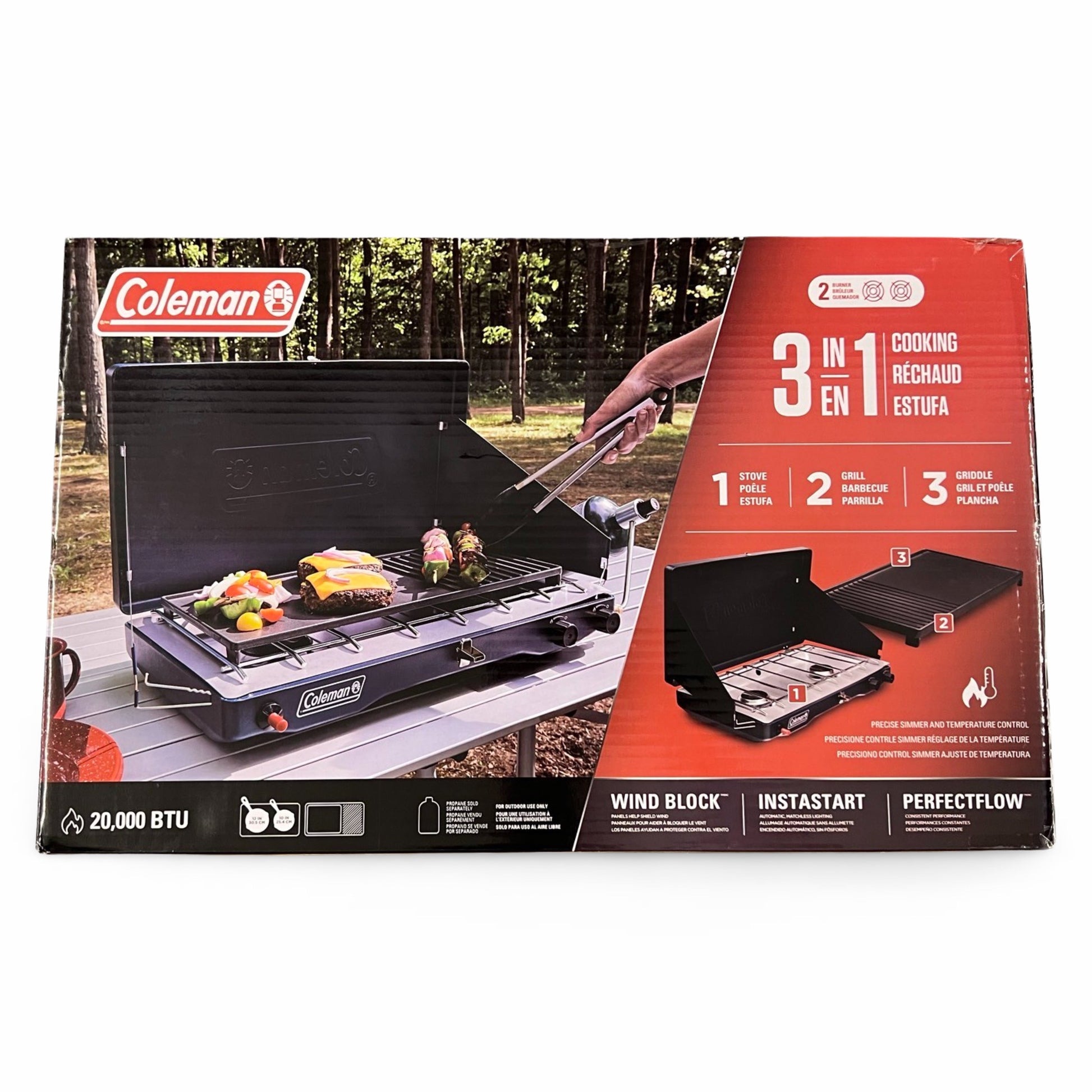 Classic 3-In-1 Camping Stove, 2 Burners, Blue Nights