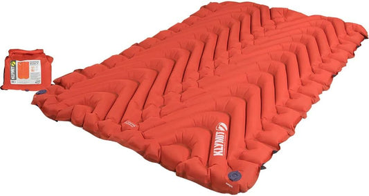 Insulated Double V Inflatable Sleeping Pad | Thick, Lightweight, Easy to Inflate, Foldable Air Bed for Camping & Backpacking