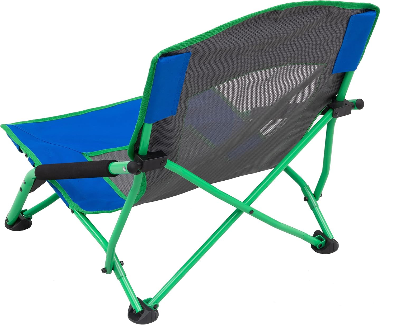 Rendezvous Low Camping Chairs for Adults with Arms, Cool Mesh Center, Powder Coated Steel Frame, Compact Folding Design and Carry Bag