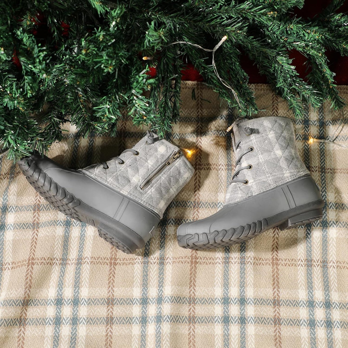 Duck Boots for Women Waterproof Winter Boots Quilted Snow Boots