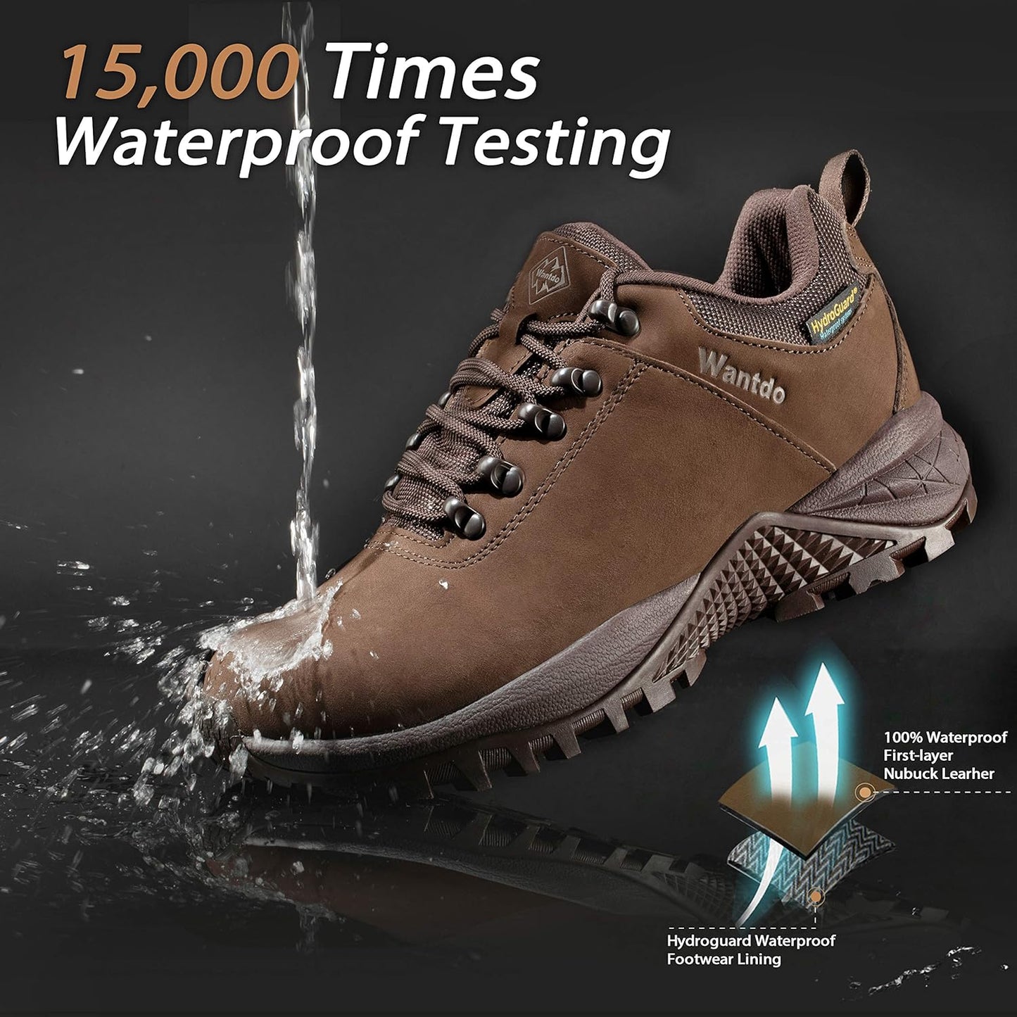 Women'S Waterproof Hiking Shoe Hydroguard Hiking Boots for Outdoor Trekking Backpacking Mountaineering