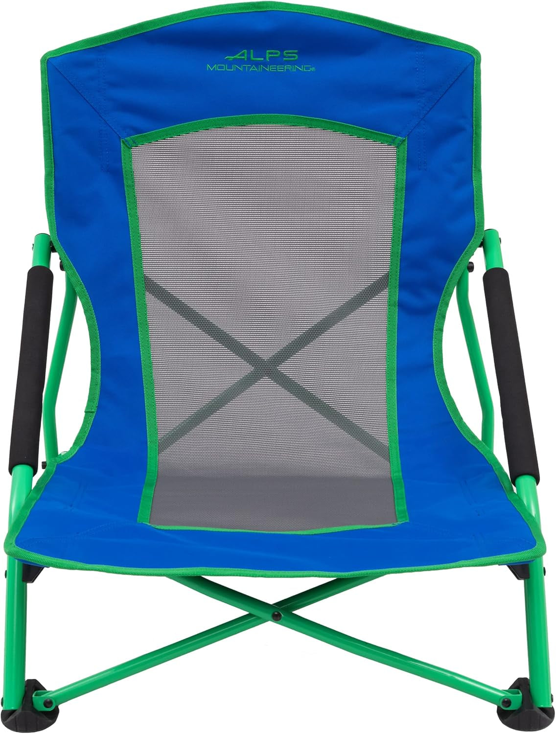 Rendezvous Low Camping Chairs for Adults with Arms, Cool Mesh Center, Powder Coated Steel Frame, Compact Folding Design and Carry Bag